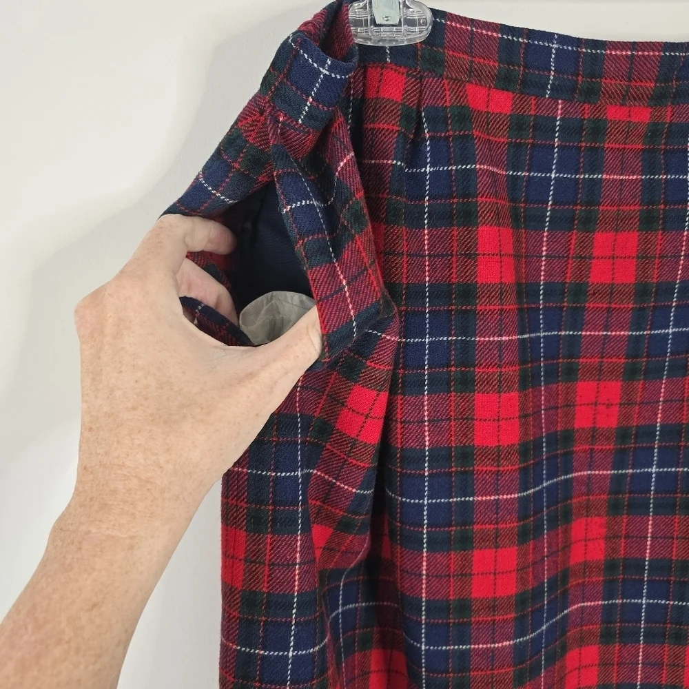 Pendleton Vintage Authentic Manson Tartan Virgin Wool Midi Skirt Size 18 Plaid